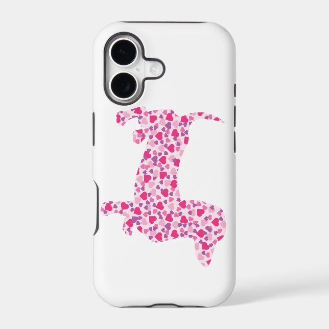Dachshund Hearts Iphone Case (Back)