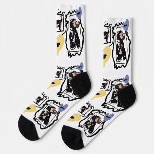 Dachshund hearts socks