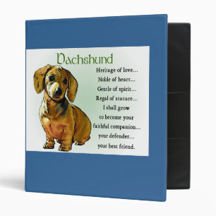 Dachshund Heritage of Love Binder