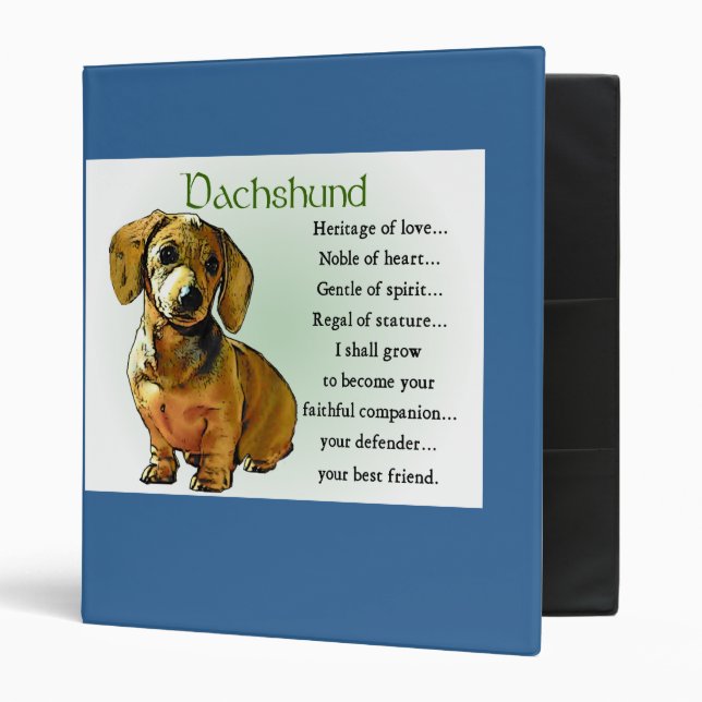 Dachshund Heritage of Love Binder (Front/Inside)