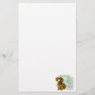 Dachshund Heritage of Love Stationery