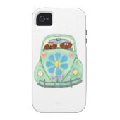 Dachshund Hippies In Their Flower Love Mobile Case-Mate iPhone Case (Back)