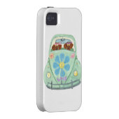 Dachshund Hippies In Their Flower Love Mobile Case-Mate iPhone Case (Back/Right)