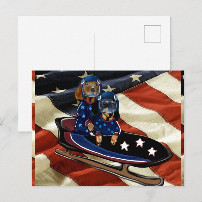 DACHSHUND  HOLIDAY POSTCARD (Front/Back)