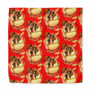 Dachshund Hot Dog Bandana