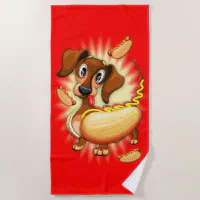 Hot dog 2024 beach towel