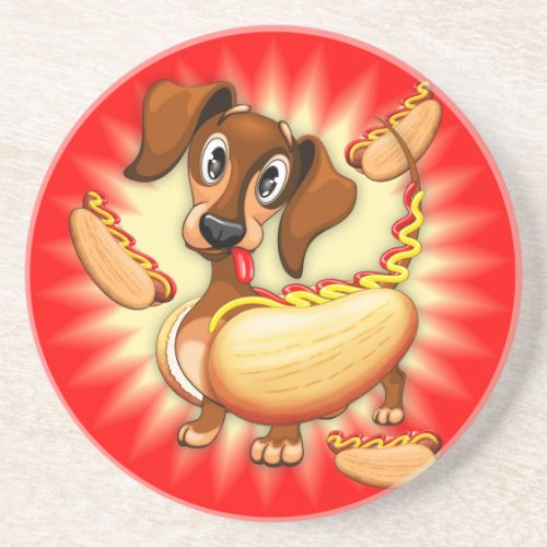 Dachshund Hot Dog Coaster