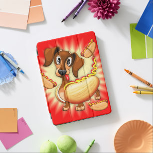 Dachshund Hot Dog Cute and Funny Character iPad Air Cover
