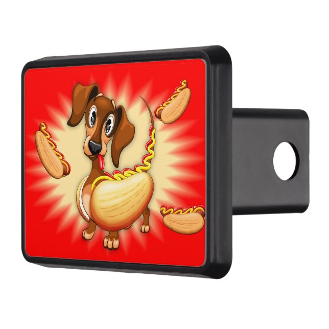 Dachshund Hot Dog Cute Character Hitch Cover (Left)