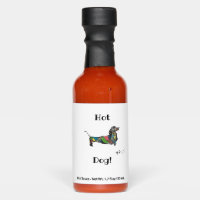 Dachshund Hot Dog Hot Sauce Favors