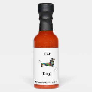 Dachshund Hot Dog Hot Sauce Favors