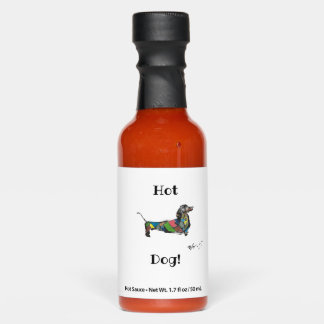 Dachshund Hot Dog Hot Sauce Favors