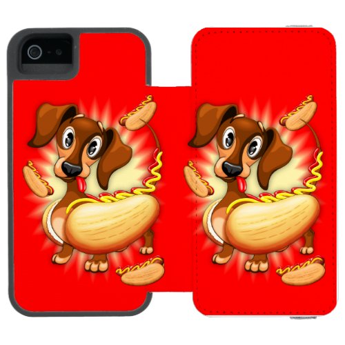 Dachshund Hot Dog iPhone SE55s Wallet Case