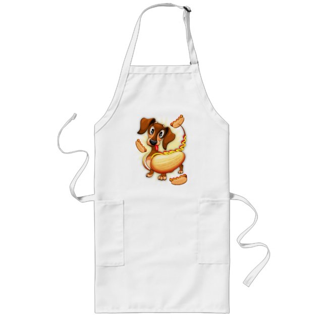 Dachshund Hot Dog Long Apron (Front)
