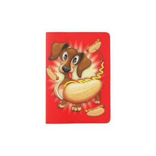 Dachshund Hot Dog Passport Holder