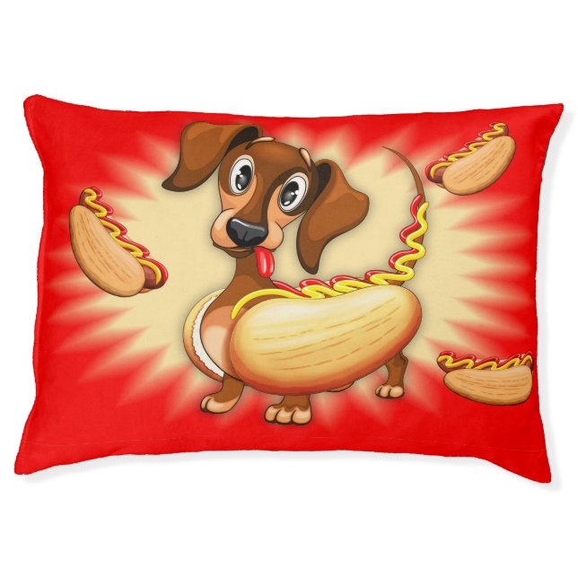 Dachshund Hot Dog Pet Bed (Front)