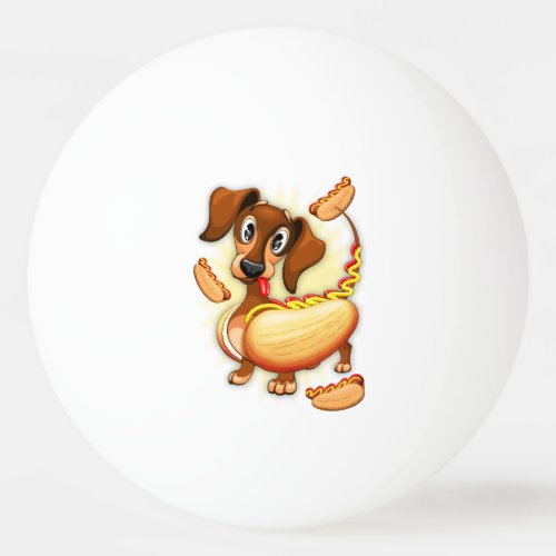 Dachshund Hot Dog Ping Pong Ball