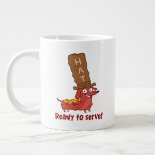 Dachshund Hot Dog Pun Giant Coffee Mug