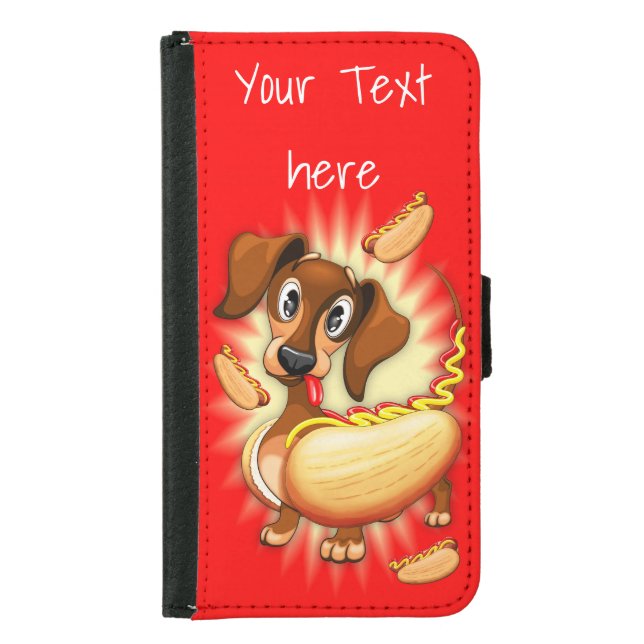 Dachshund Hot Dog Samsung Galaxy Wallet Case (Front)
