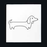 DACHSHUND, HOT DOG, SAUSAGE DOG, CUTE, DOG LOVER NOTEPAD<br><div class="desc">for the sausage dog owner in your life! or for anyone really... </div>