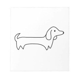 DACHSHUND, HOT DOG, SAUSAGE DOG, CUTE, DOG LOVER NOTEPAD