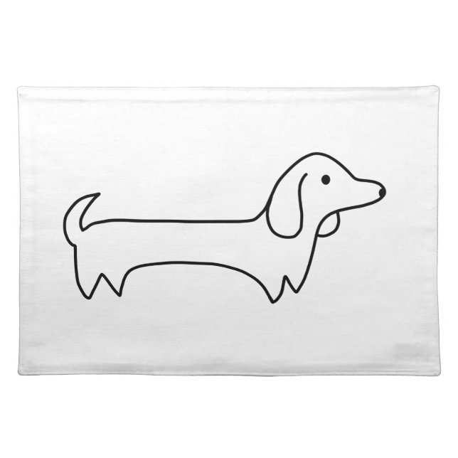 DACHSHUND, HOT DOG, SAUSAGE DOG, CUTE, DOG LOVER PLACEMAT (Front)