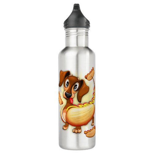Dachshund Hot Dog Stainless Steel Water Bottle