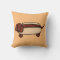 Dachshund Hot Dog Throw Pillow
