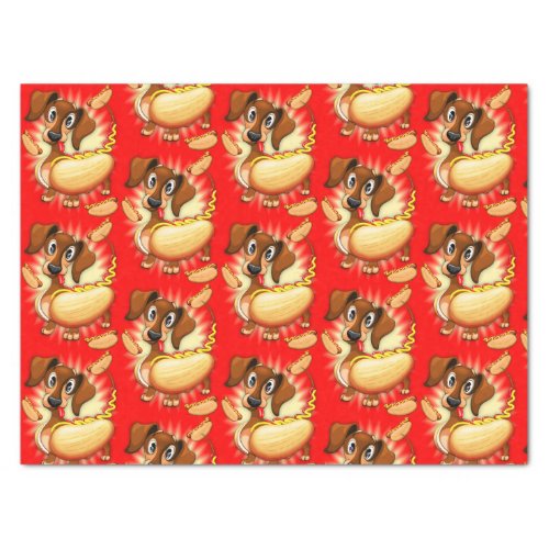 Dachshund Hot Dog Tissue Paper