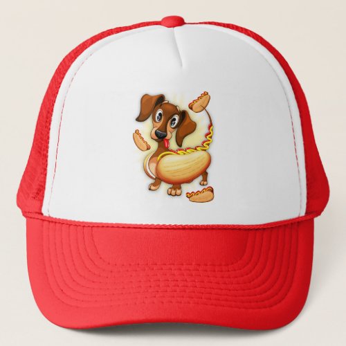 Dachshund Hot Dog Trucker Hat