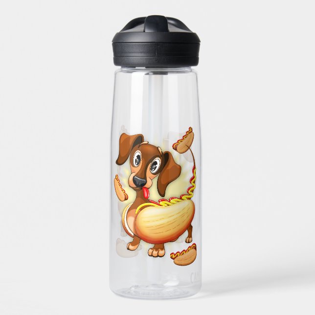 Dachshund Hot Dog Water Bottle (Front)