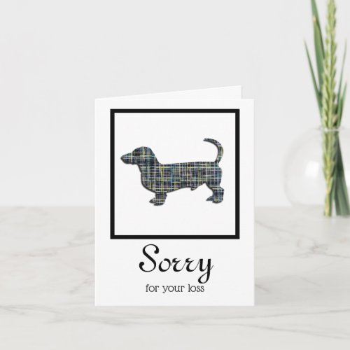 Dachshund Hound Dog Pet Sympathy Card