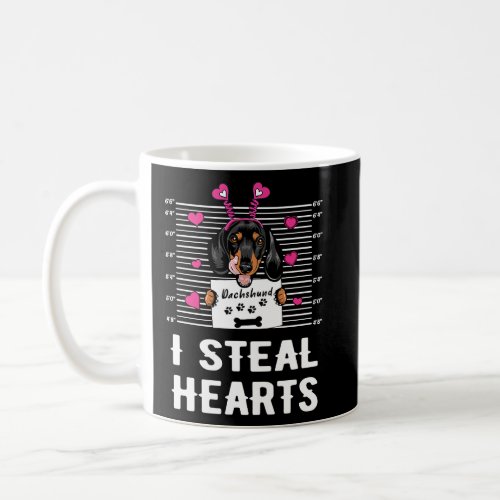 Dachshund I Steal Hearts Valentine Dog  Valentines Coffee Mug