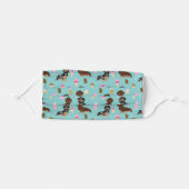 Dachshund ice cream dog adult cloth face mask (Front, Folded)