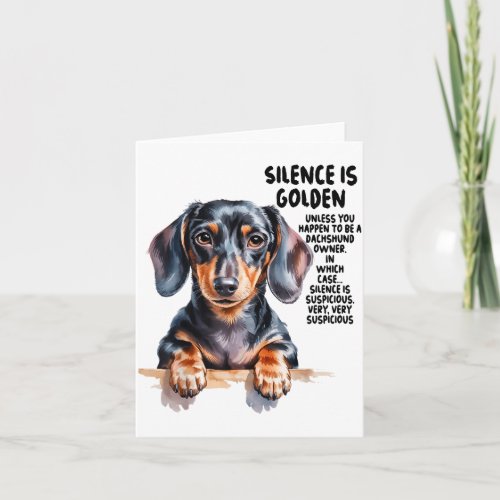 Dachshund Ideas For Women & Novelty Miniature  Card
