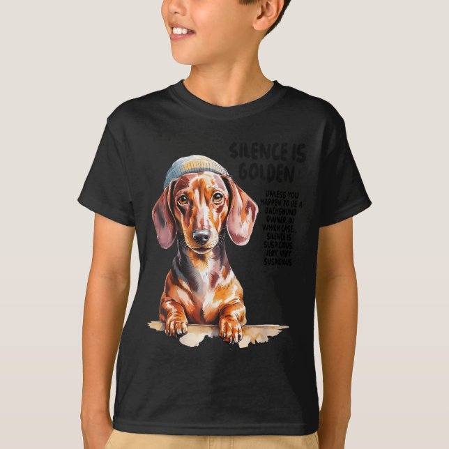 Dachshund Ideas For Women &amp; Novelty Miniature  T-Shirt (Front)