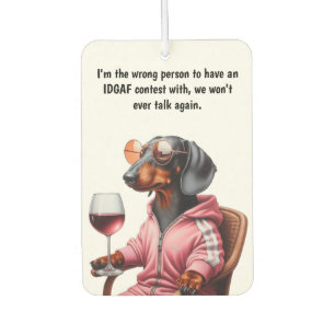 Dachshund IDGAF Air Freshener