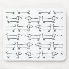 Dachshund in black-white