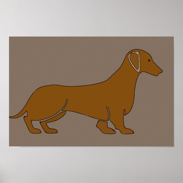 Dachshund In Brown Poster (Front)