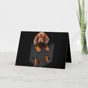 Dachshund In My Pocket Dachshund Weiner Dog Card