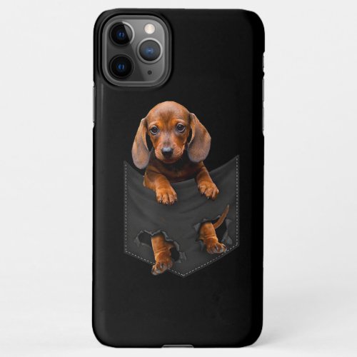 Dachshund In My Pocket Dachshund Weiner Dog Gift iPhone 11Pro Max Case