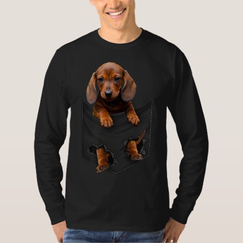 Dachshund In My Pocket Dachshund Weiner Dog Gift T_Shirt