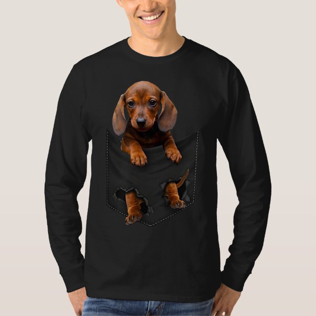 Dachshund In My Pocket Dachshund Weiner Dog Gift T-Shirt (Front)
