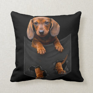 Dachshund In My Pocket Dachshund Weiner Dog Gift Throw Pillow