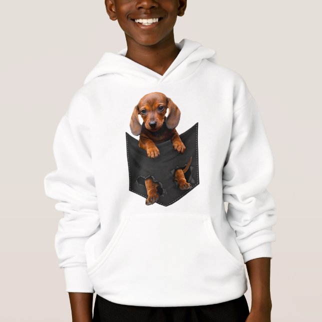 Dachshund In My Pocket Weiner Dog Hoodie (Front)
