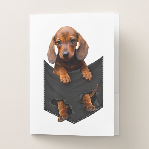 Dachshund In My Pocket Weiner Dog Pocket Folder