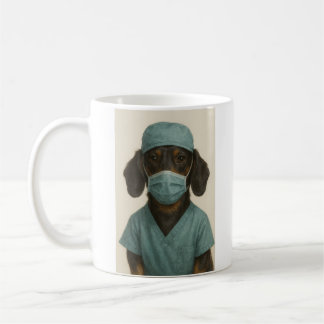 Dachshund in Scrubs Coffee Mug