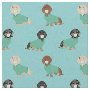 Dachshund in Scrubs Fabric