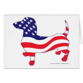 Dachshund in the American Flag (Front Horizontal)