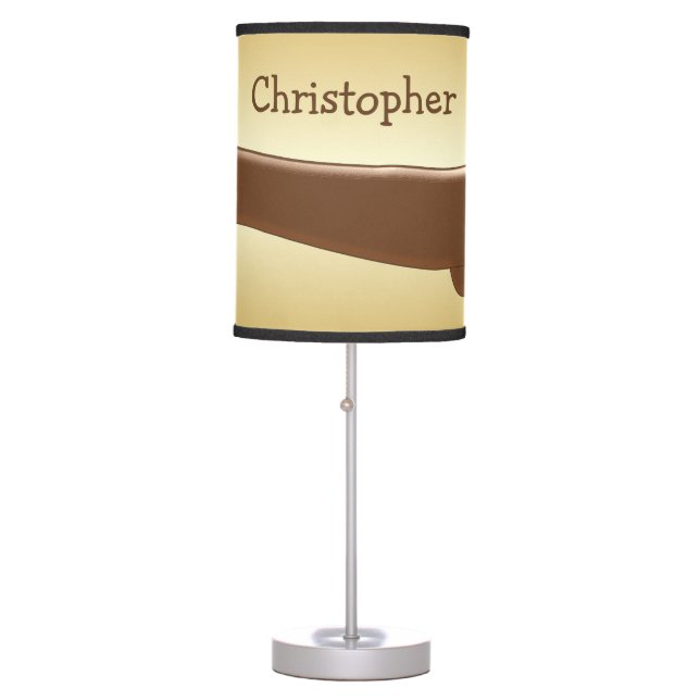 Dachshund Just Add Name Table Lamp (Front)